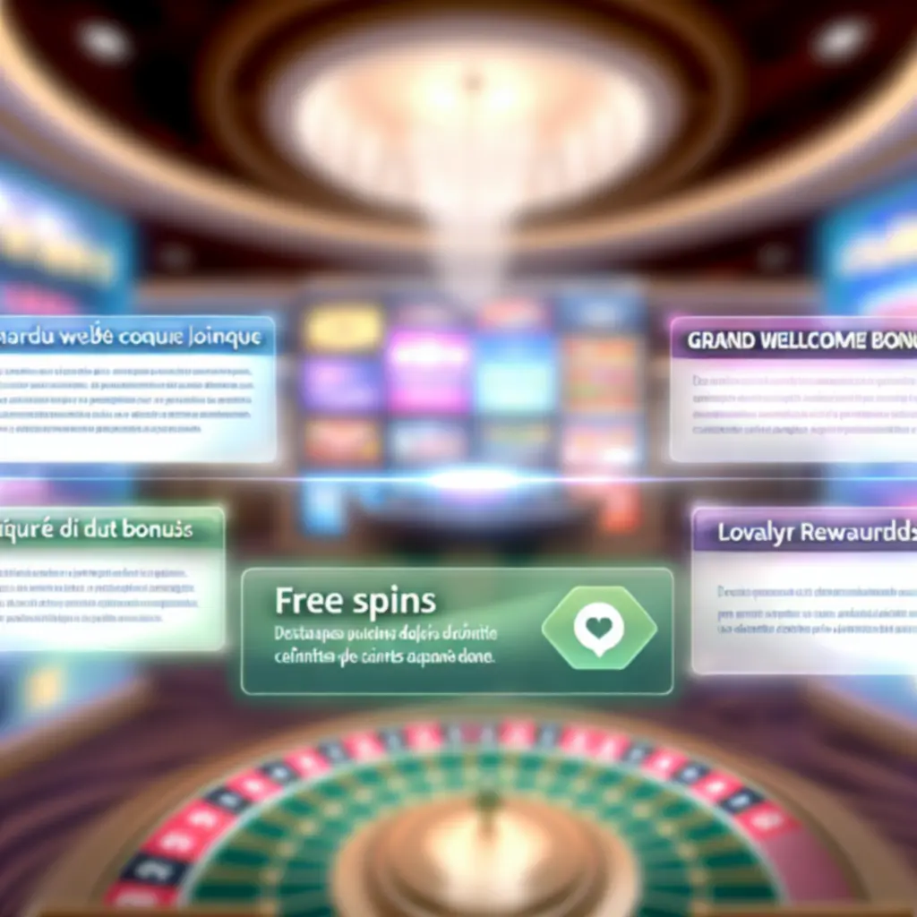 Visuel mettant en avant les bonus et promotions proposés par les casinos en ligne