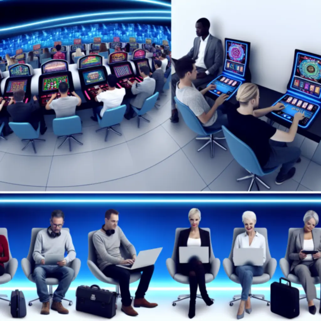 Ambiance de casino en ligne moderne sur écrans multiples